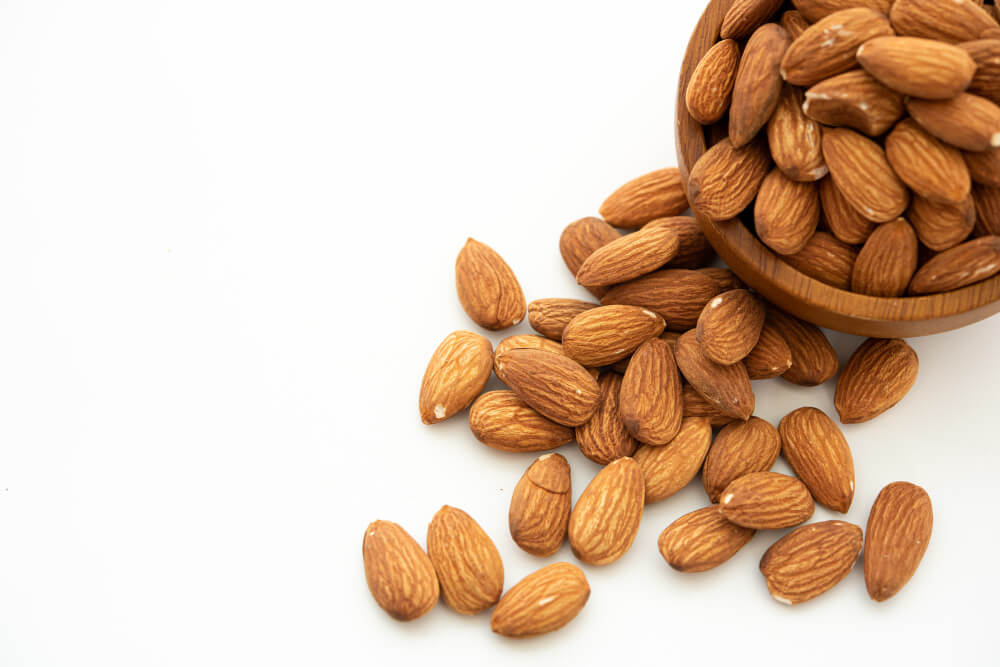 Crunchy almonds packed with vitamin E and antioxidants that nourish skin, fade spots, and boost your natural glow.